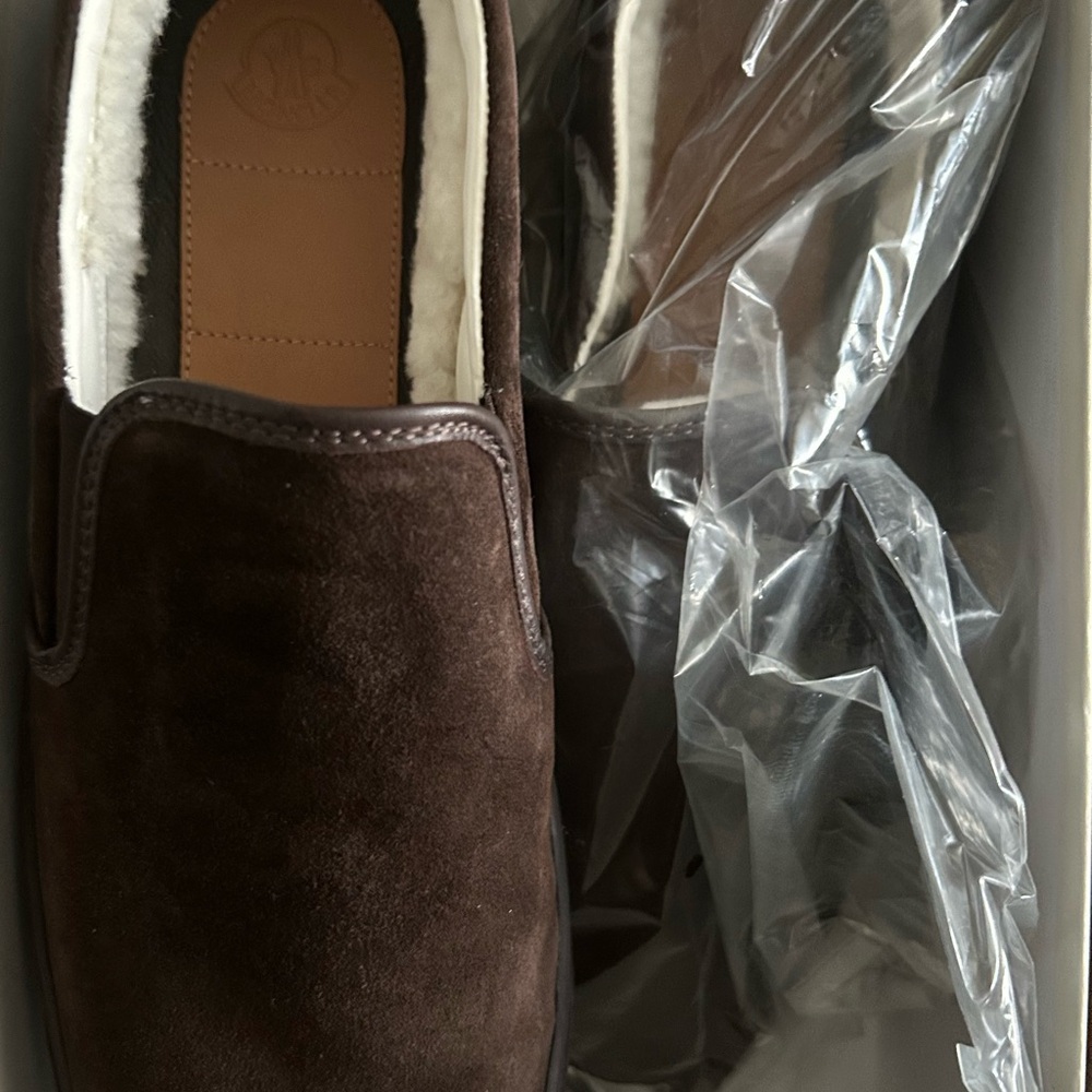 Moncler Brown Loafers Classic Slip-On Shoes